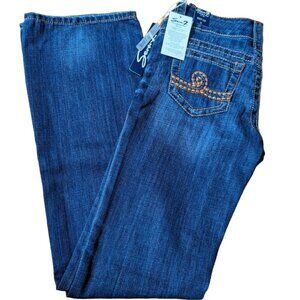 Seven 7 Womens Boot Cut Jeans Pollock BU Size 25 EUR Size 1 US